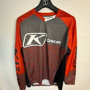 Klim Jersey Mens XL Orange Dakar Motocross Off-Road Racing Mesh Top